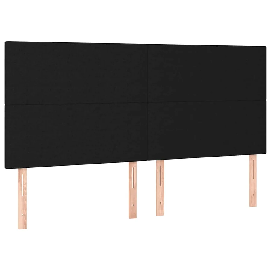 Sommier à lattes de lit avec matelas Noir 180x200 cm Tissu - 6