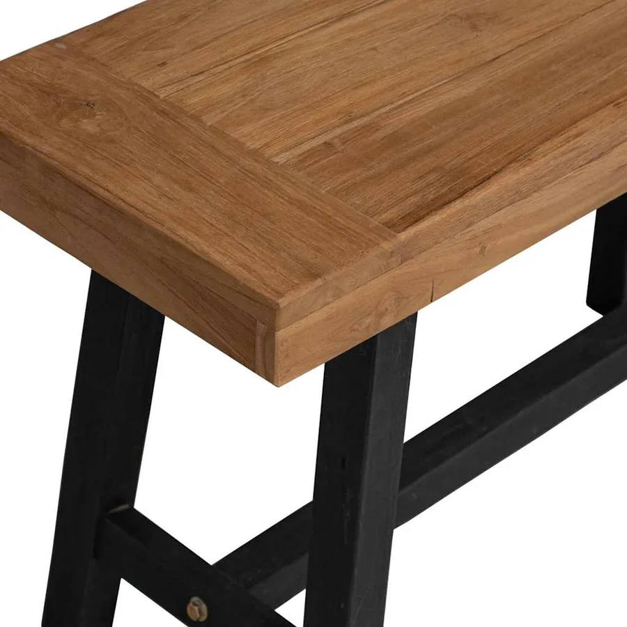 Banc 110 cm Bois massif de teck - 5