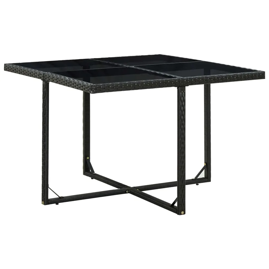 Ensemble à manger d'extérieur 9pcs coussins Résine tressée Noir - 5
