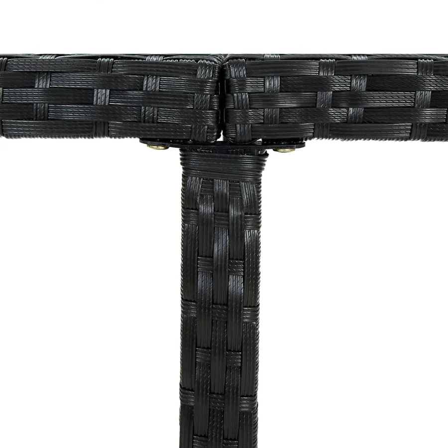 Ensemble à manger d'extérieur 9pcs coussins Résine tressée Noir - 6