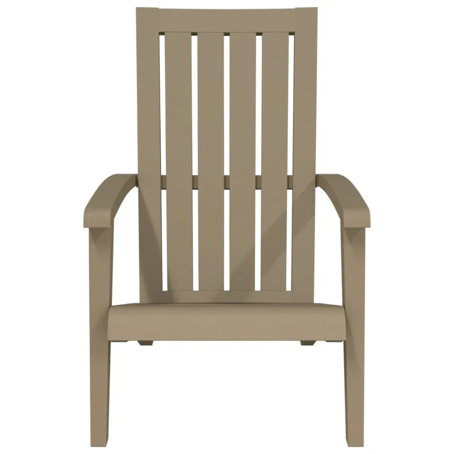 Chaise de jardin Adirondack marron clair polypropylène - 3