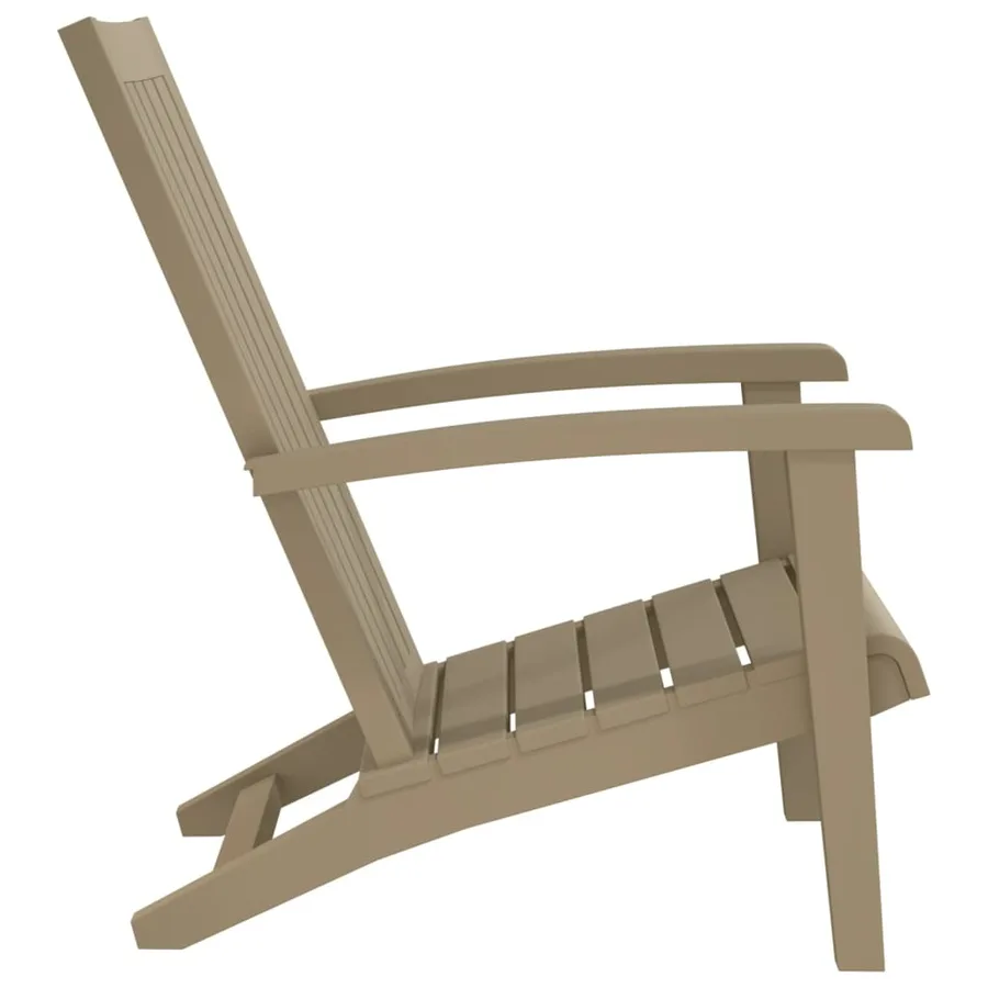 Chaise de jardin Adirondack marron clair polypropylène - 4