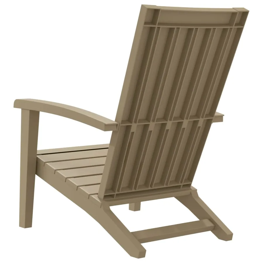 Chaise de jardin Adirondack marron clair polypropylène - 5