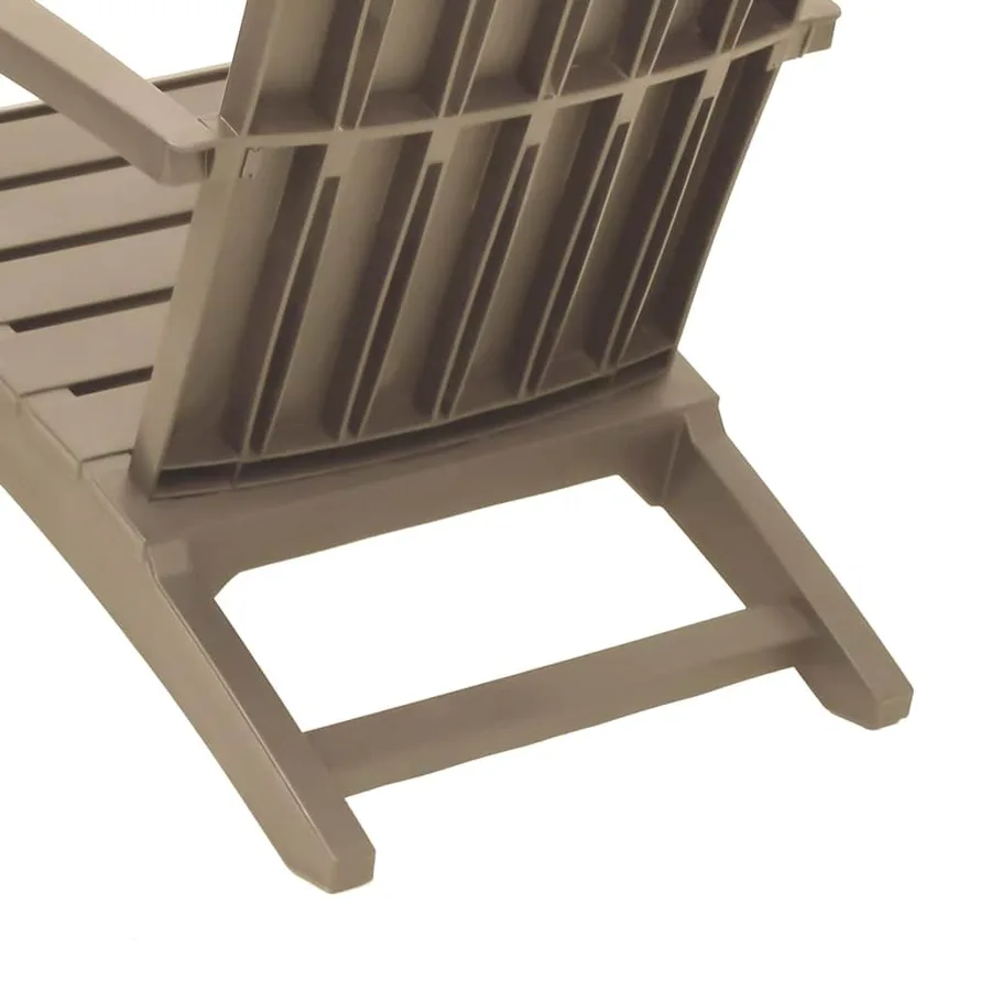 Chaise de jardin Adirondack marron clair polypropylène - 7