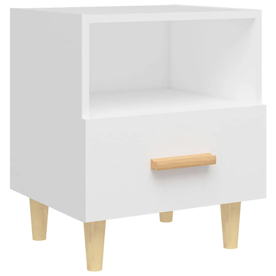 Tables de chevet 2 pcs Blanc 40x35x47 cm - 5
