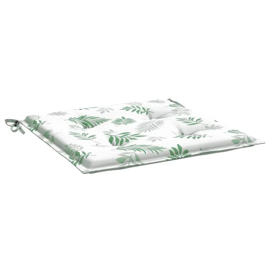 Coussins de chaise lot de 2 motif de feuilles 40x40x4 cm tissu - 5