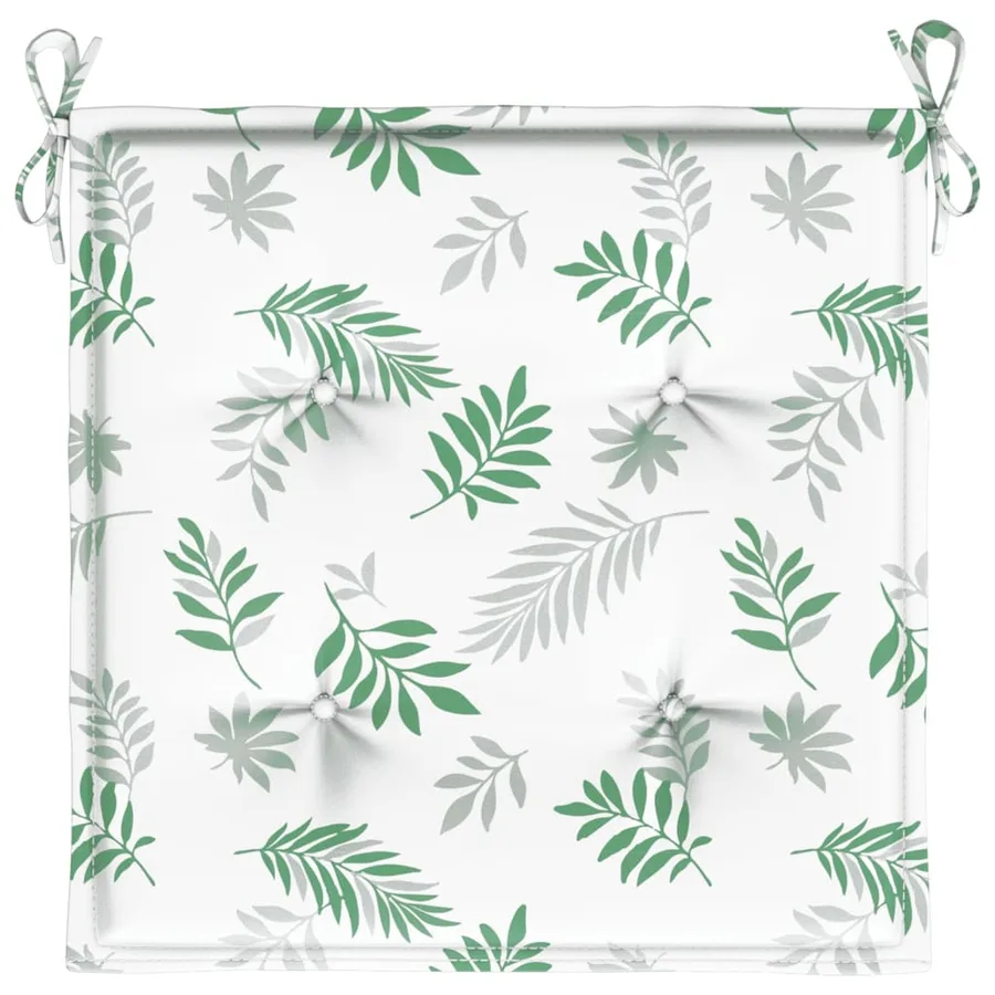 Coussins de chaise lot de 2 motif de feuilles 40x40x4 cm tissu - 6