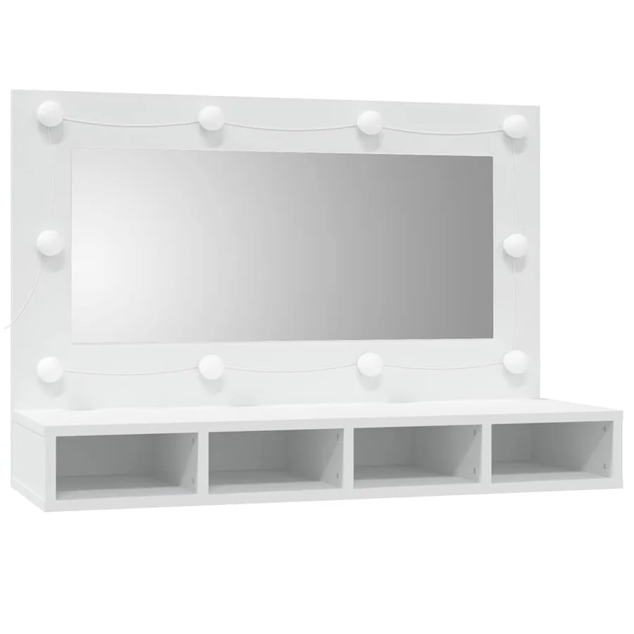 Armoire à miroir avec LED blanc 90x31,5x62 cm - 3