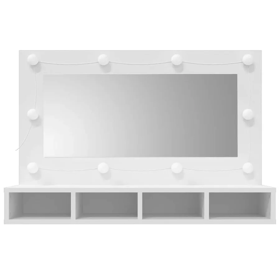 Armoire à miroir avec LED blanc 90x31,5x62 cm - 4