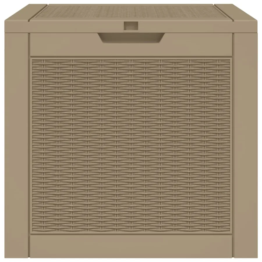 Boîte de stockage de jardin marron clair 55,5x43x53 cm PP - 5