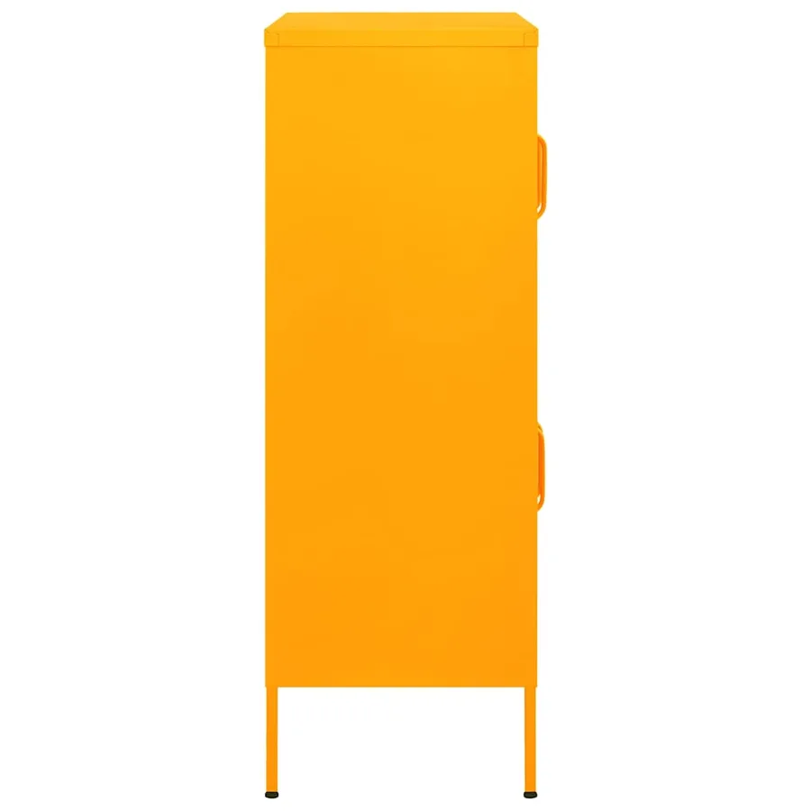 Armoire de rangement Jaune moutarde 80x35x101,5 cm Acier - 4
