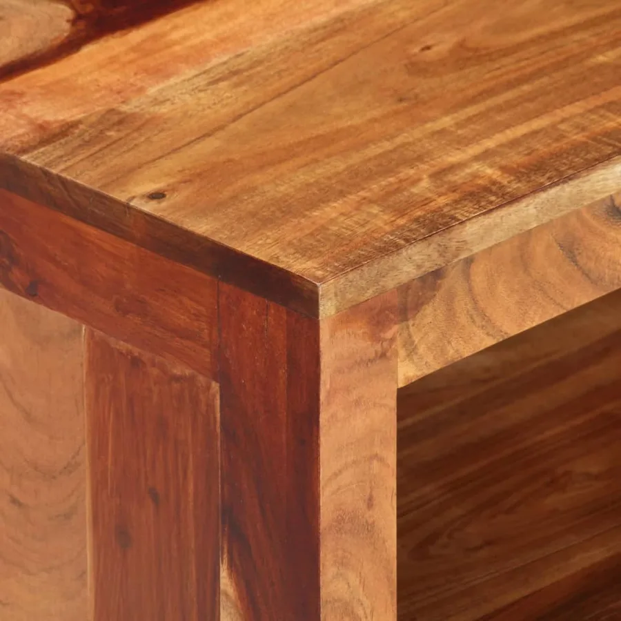 Meuble TV 110x30x40 cm Bois d'acacia massif - 10