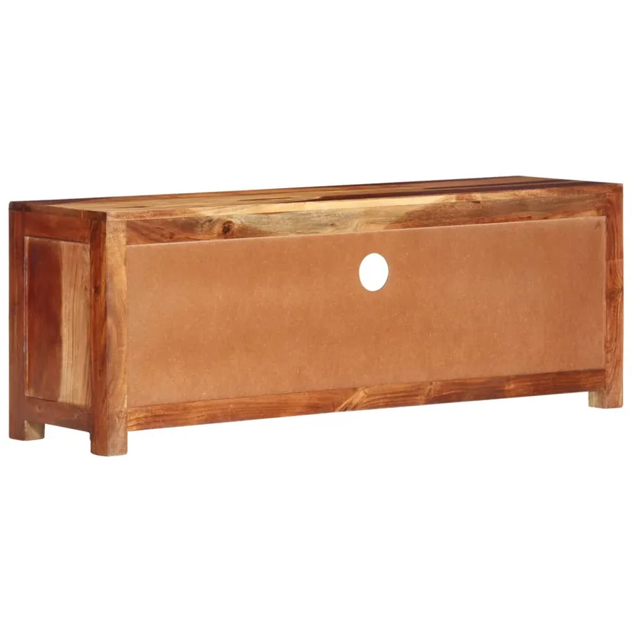 Meuble TV 110x30x40 cm Bois d'acacia massif - 3