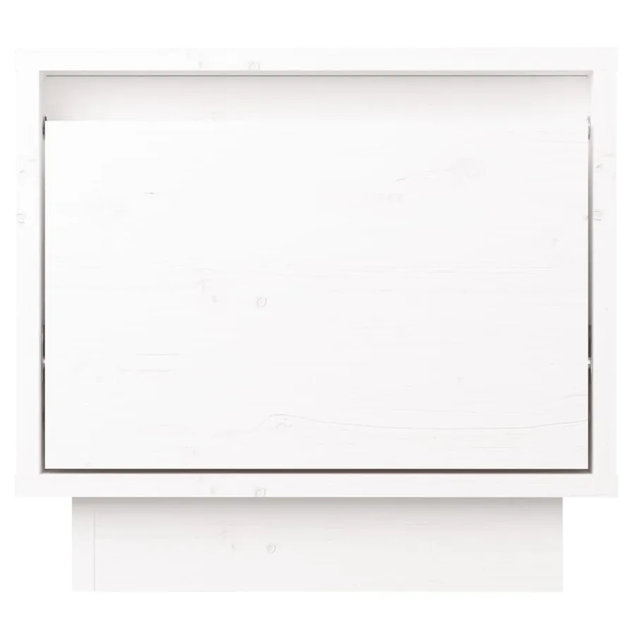 Tables de chevet 2 pcs Blanc 35x34x32 cm Bois de pin solide - 5