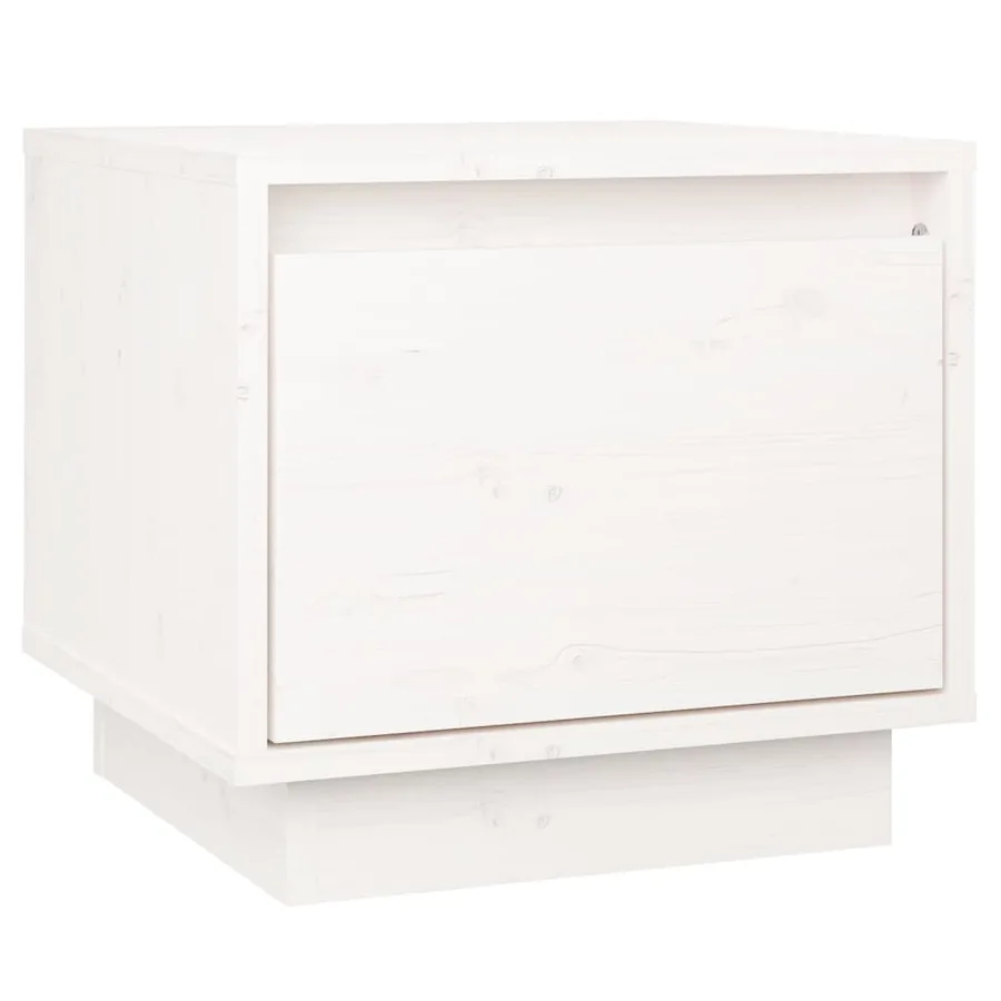 Tables de chevet 2 pcs Blanc 35x34x32 cm Bois de pin solide - 6
