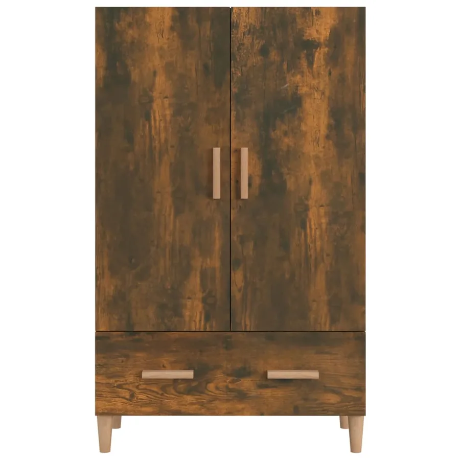 Buffet haut Chêne fumé 70x31x115 cm Bois d'ingénierie - 3