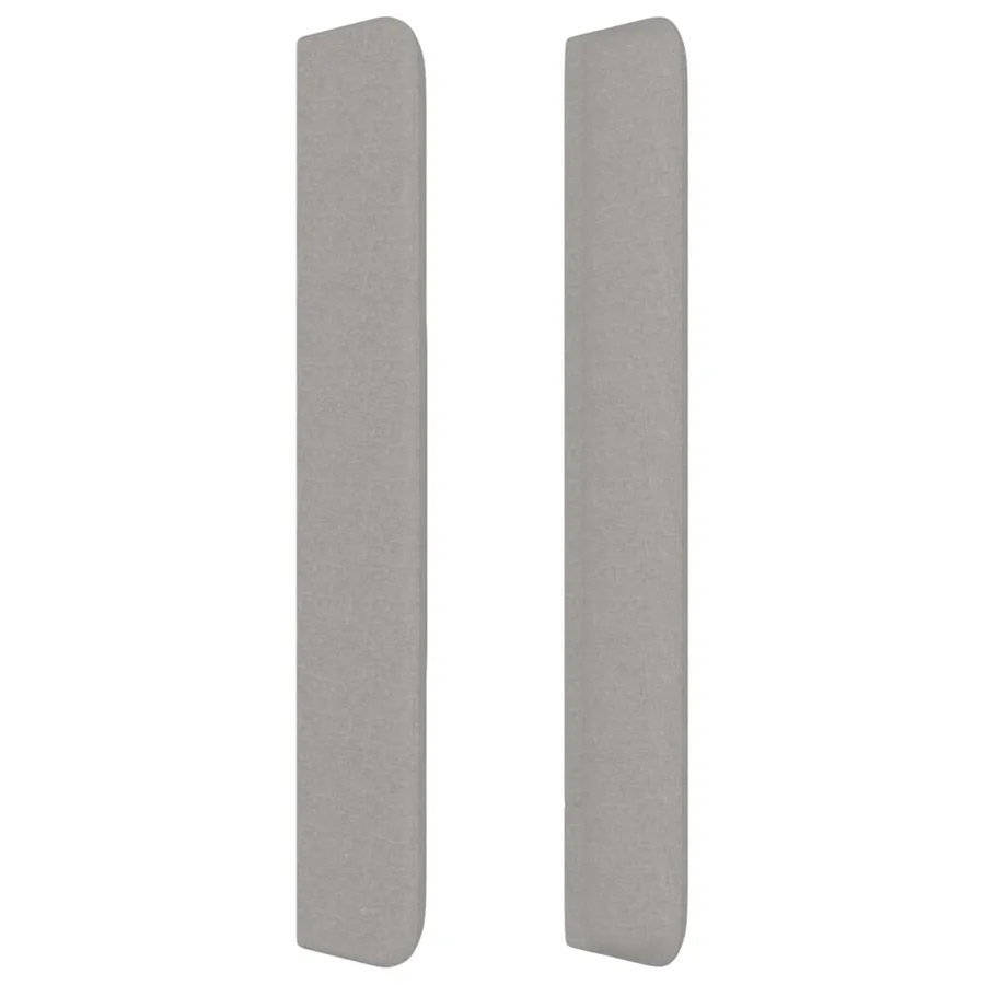 Tête de lit avec oreilles Gris clair 183x16x118/128 cm Tissu - 4