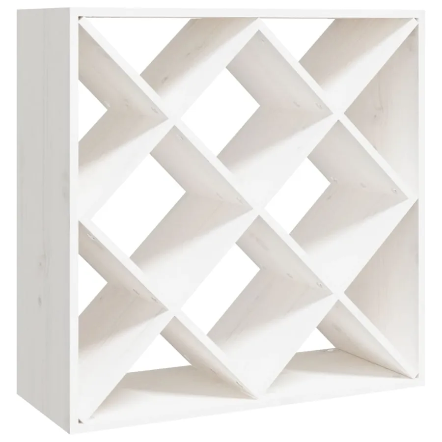 Armoire à vin Blanc 62x25x62 cm Bois de pin massif - 2