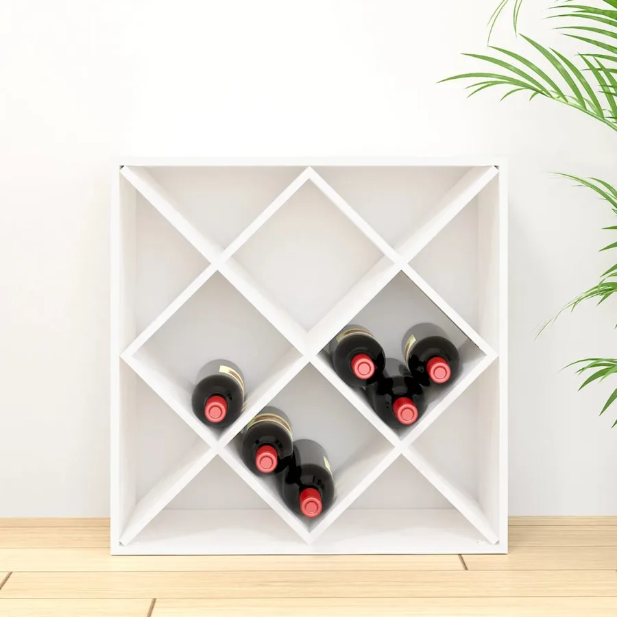 Armoire à vin Blanc 62x25x62 cm Bois de pin massif - 3