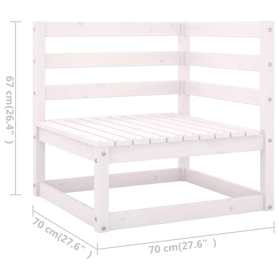 Salon de jardin 6 pcs avec coussins Bois de pin massif - 9