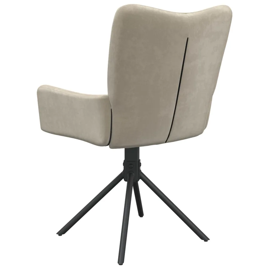 Chaises pivotantes à manger lot de 2 Gris clair Velours - 8