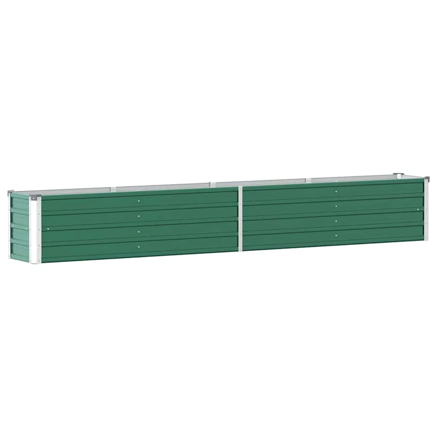 Lit surélevé de jardin Acier galvanisé 320x40x45 cm Vert - 2