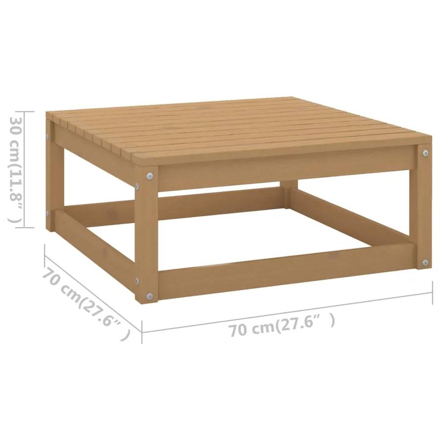 Salon de jardin 5 pcs avec coussins Bois de pin massif - 7