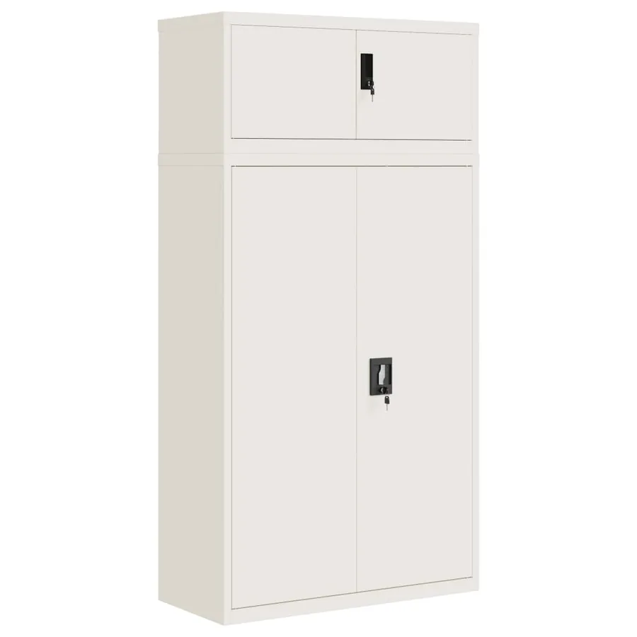 Classeur blanc 90x40x180 cm acier - 2