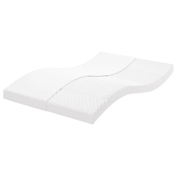 Matelas en mousse blanc 120x200 cm 7 zones dureté 20 ILD