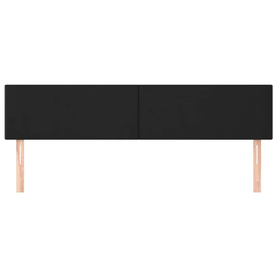 Têtes de lit Noir 200x5x78/88 cm Similicuir - 3