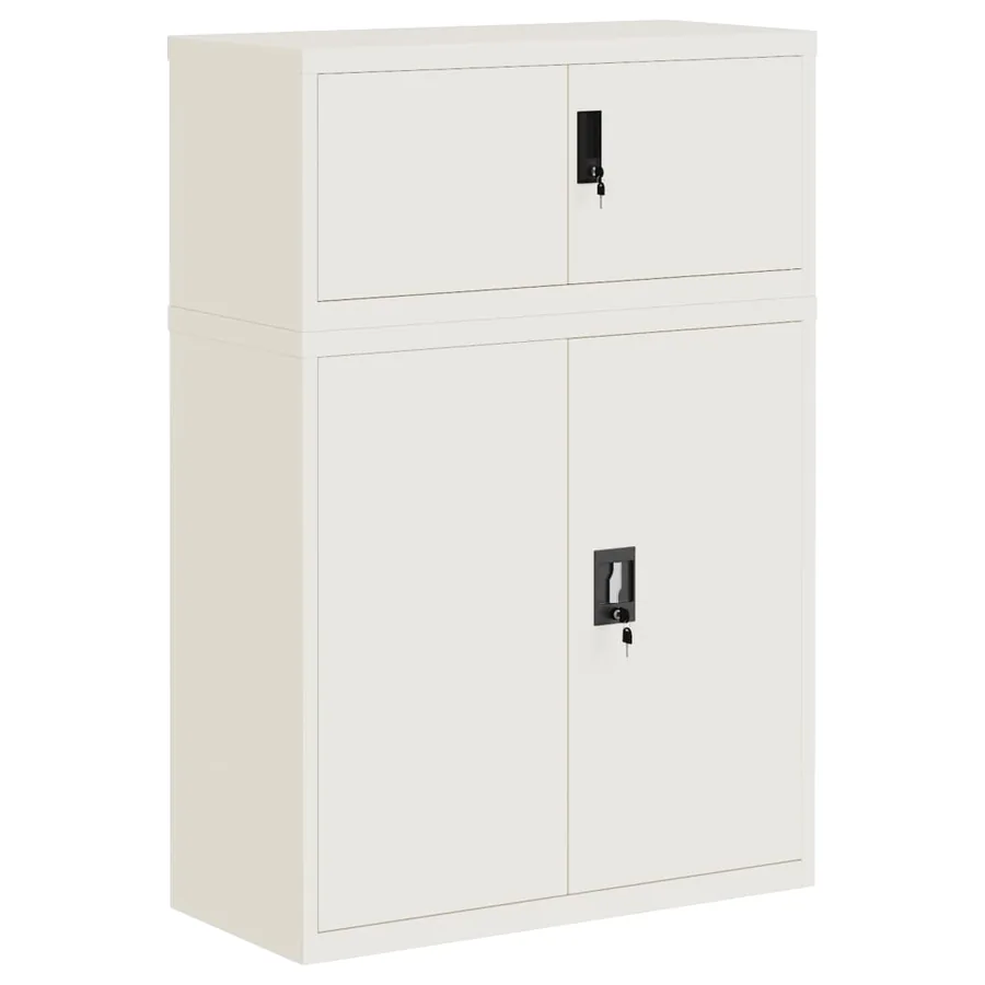 Classeur blanc 90x40x130 cm acier - 2