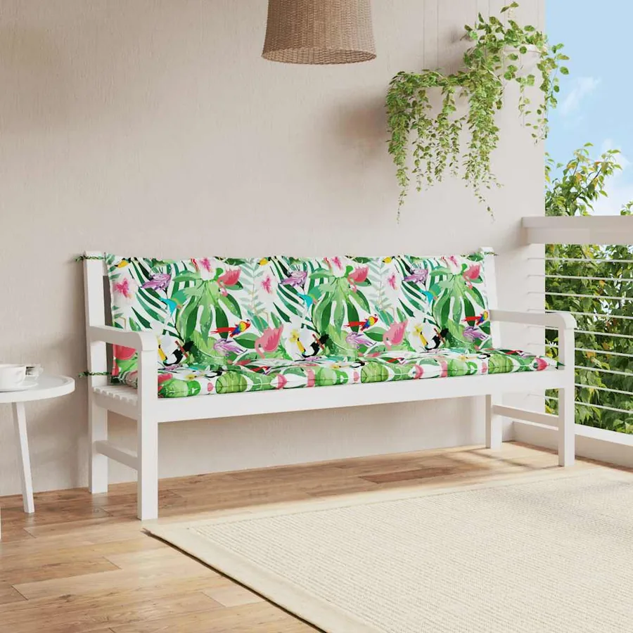 Coussins de banc de jardin lot de 2 multicolore tissu Oxford