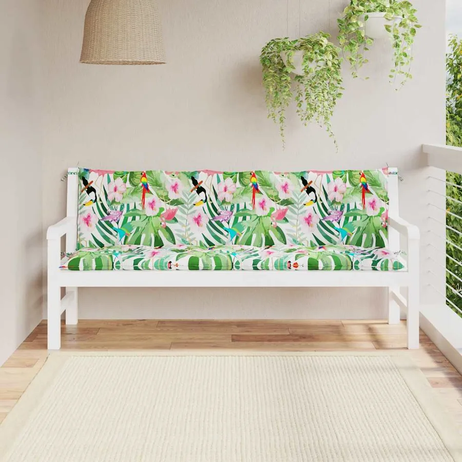 Coussins de banc de jardin lot de 2 multicolore tissu Oxford - 3