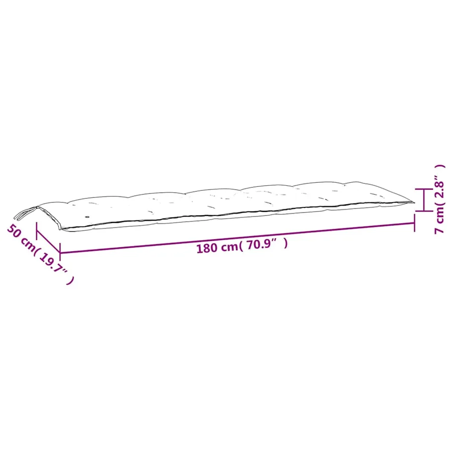 Coussins de banc de jardin lot de 2 multicolore tissu Oxford - 9
