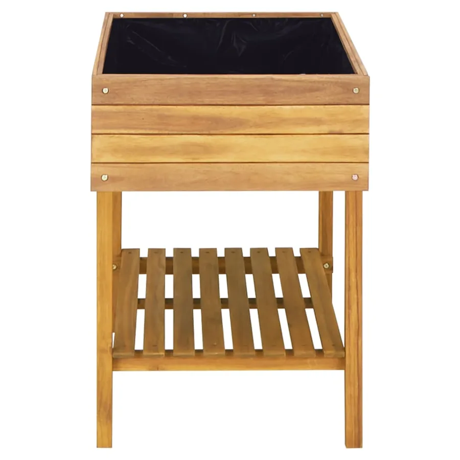Jardinière surélevée 78,5x58,5x78,5 cm Bois massif d'acacia - 4