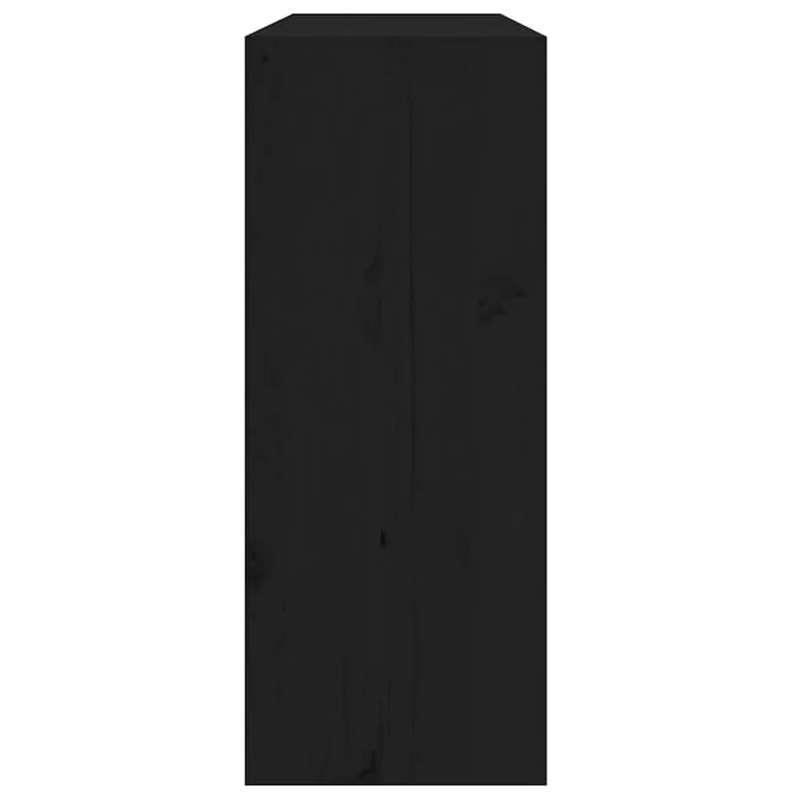 Armoire à vin Noir 62x25x62 cm Bois de pin massif - 5