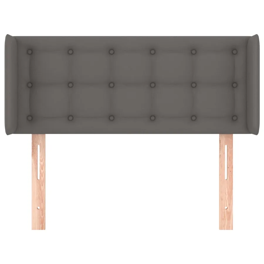 Tête de lit avec oreilles Gris 83x16x78/88 cm Similicuir - 3