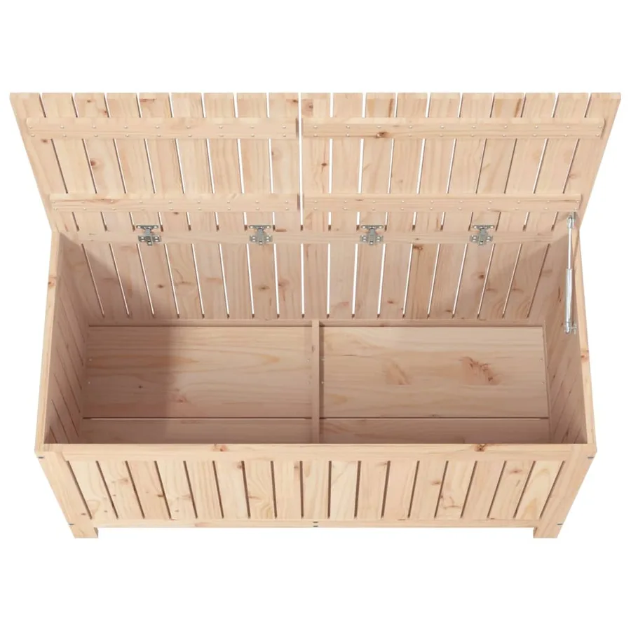 Boîte de rangement de jardin 121x55x64 cm Bois massif de pin - 8