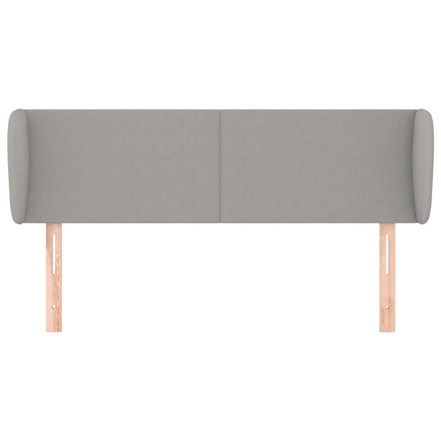 Tête de lit avec oreilles Gris clair 147x23x78/88 cm Tissu - 3