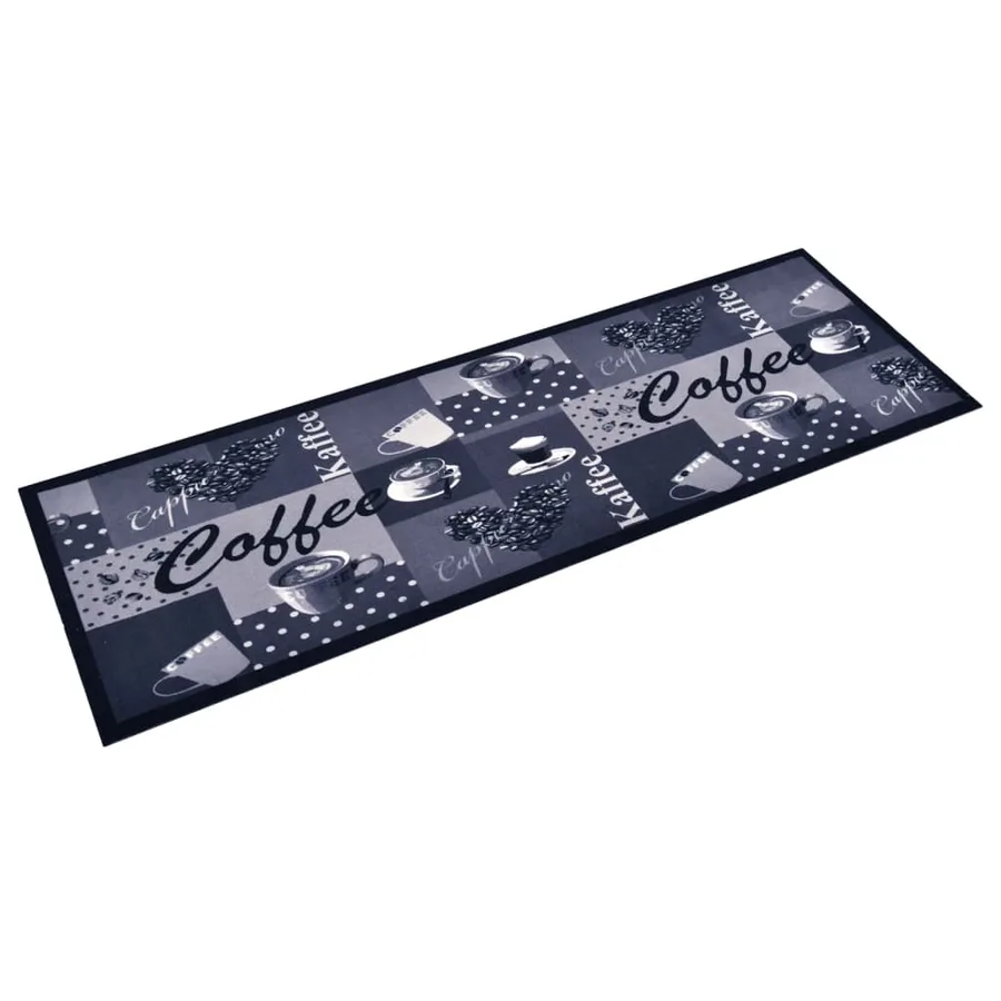 Tapis de cuisine lavable Bleu café 60x300 cm - 2