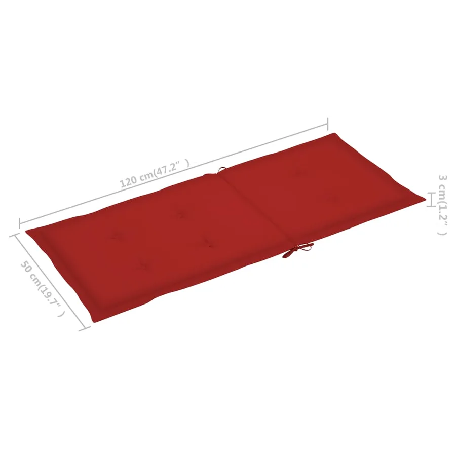 Chaises inclinables de jardin et coussins lot de 8 Teck solide - 10
