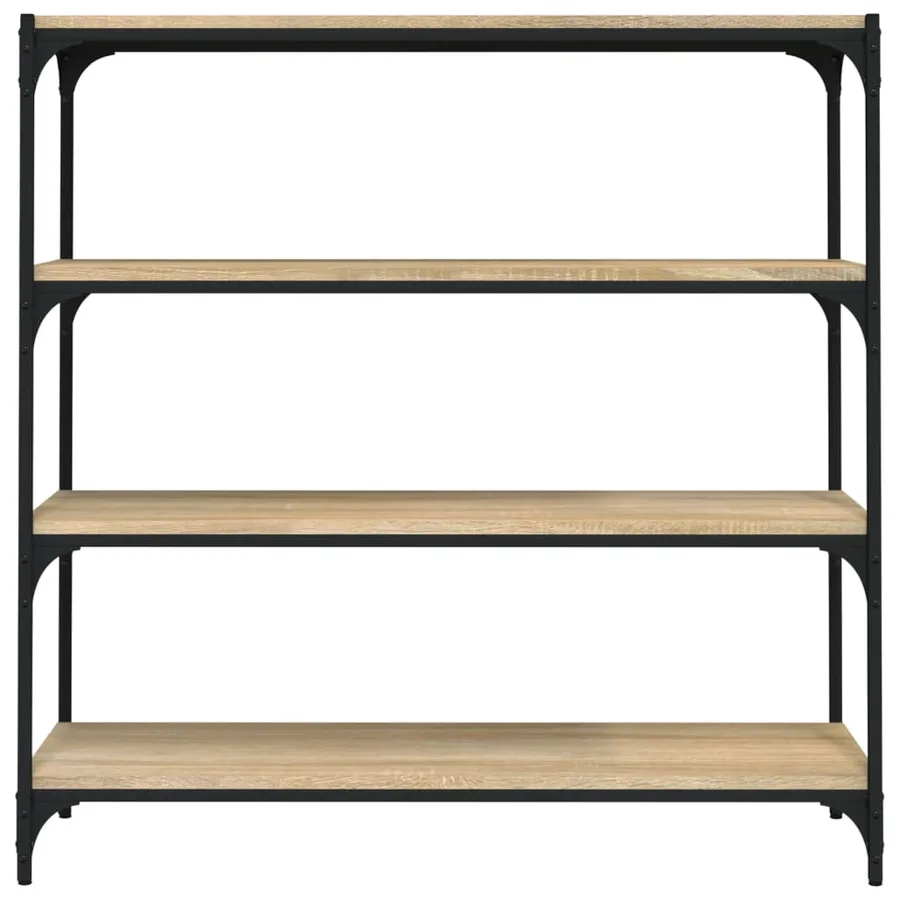 Meuble TV Chêne sonoma 100x33x100 cm Bois d'ingénierie et acier - 5