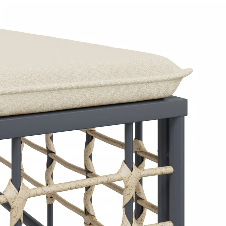 Salon de jardin 7 pcs avec coussins anthracite résine tressée - 7