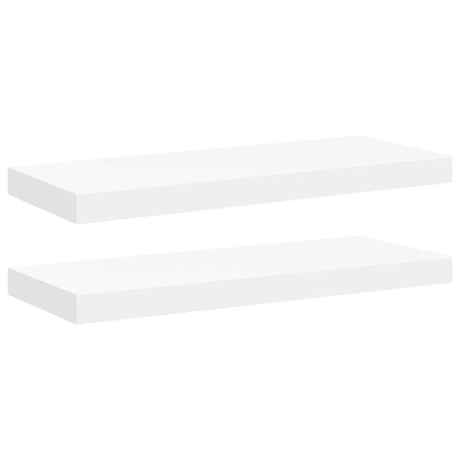 Étagères murales flottantes 2 pcs blanc 60x23,5x3,8 cm MDF - 2