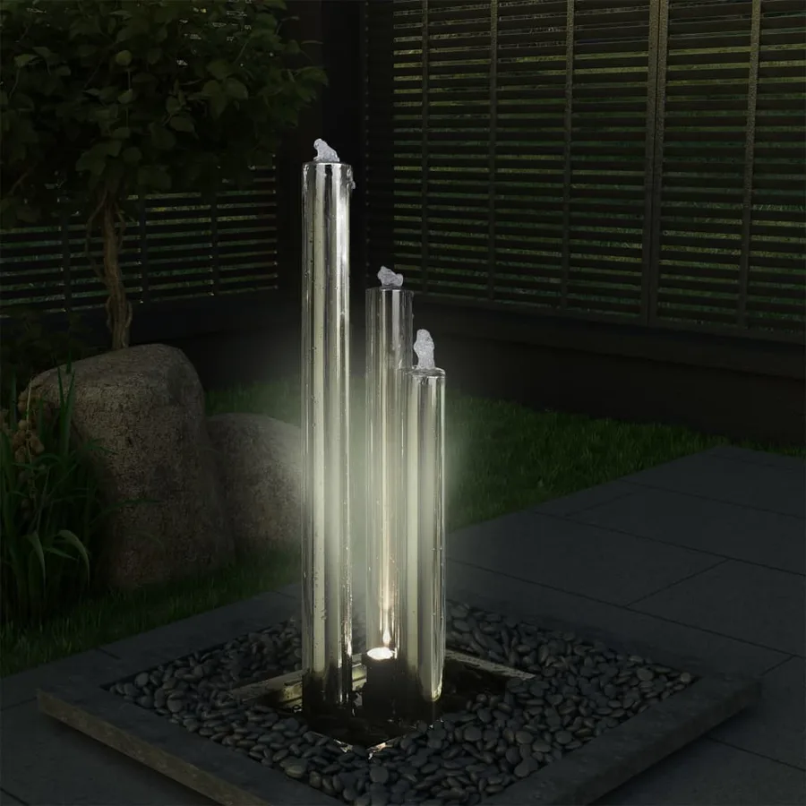 Fontaine de jardin Argenté 48x34x88 cm Acier inoxydable - 11
