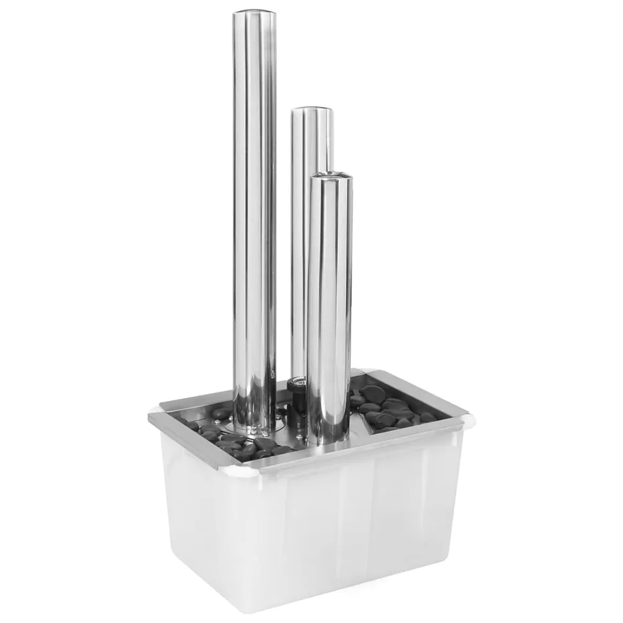 Fontaine de jardin Argenté 48x34x88 cm Acier inoxydable - 3