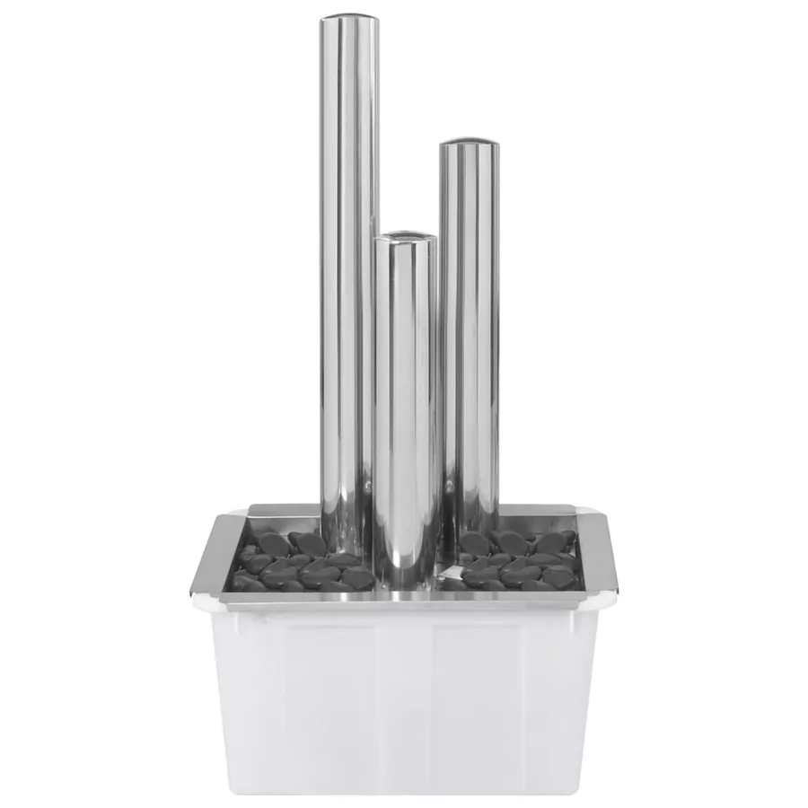 Fontaine de jardin Argenté 48x34x88 cm Acier inoxydable - 5