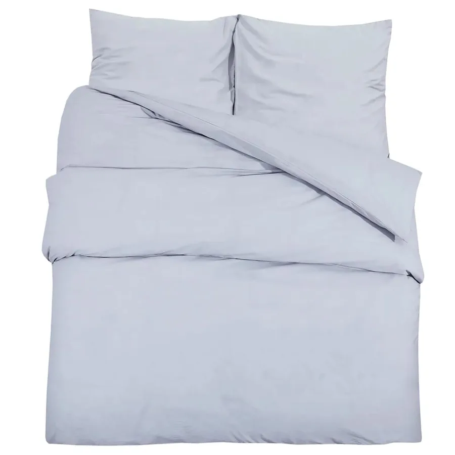 Ensemble de housse de couette Gris 240x220 cm Coton - 2