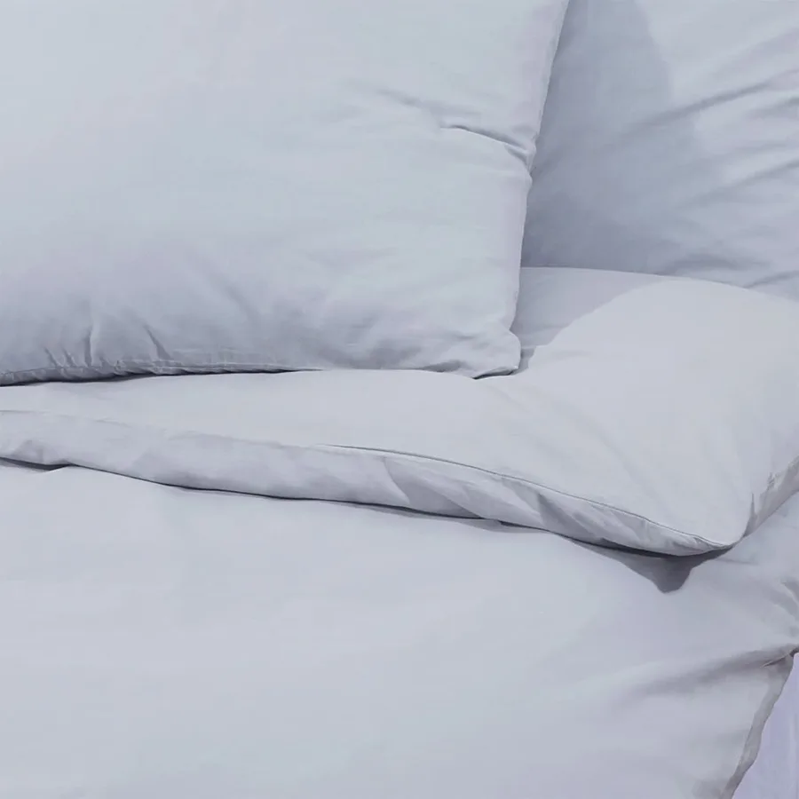 Ensemble de housse de couette Gris 240x220 cm Coton - 7