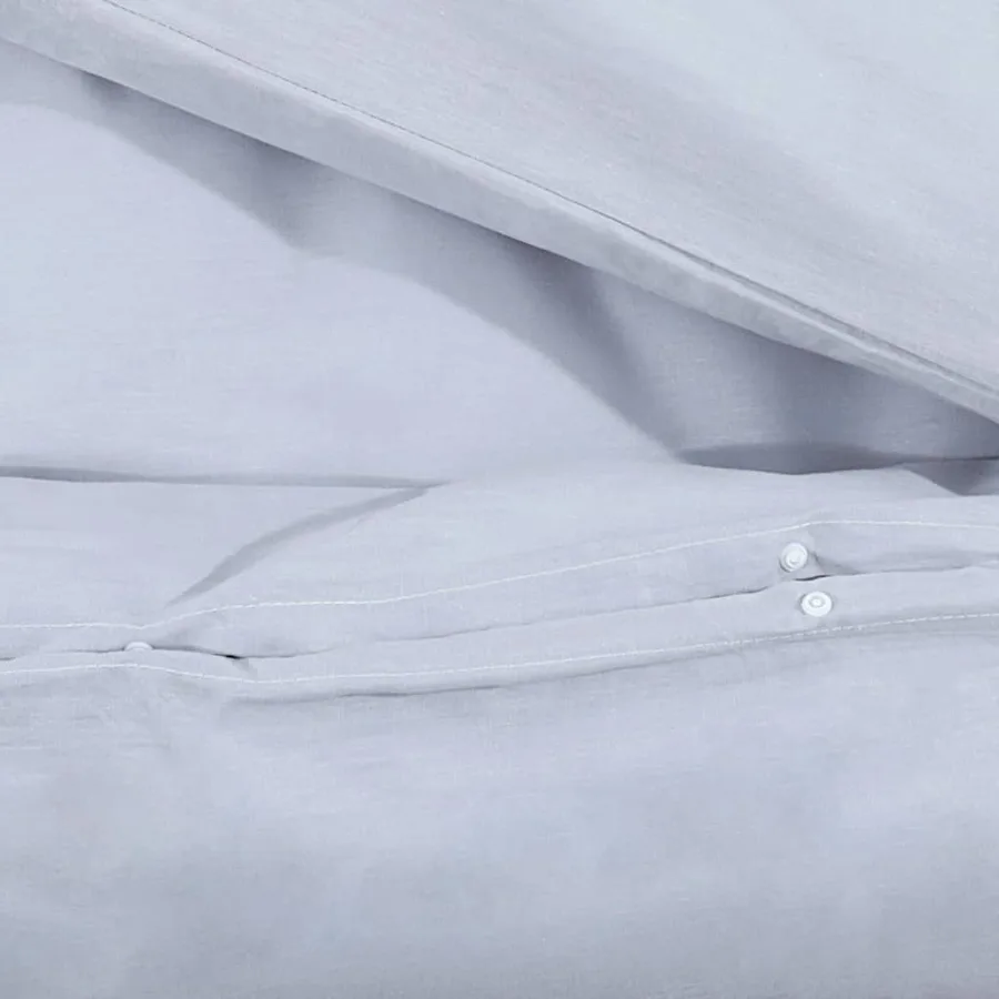 Ensemble de housse de couette Gris 240x220 cm Coton - 8